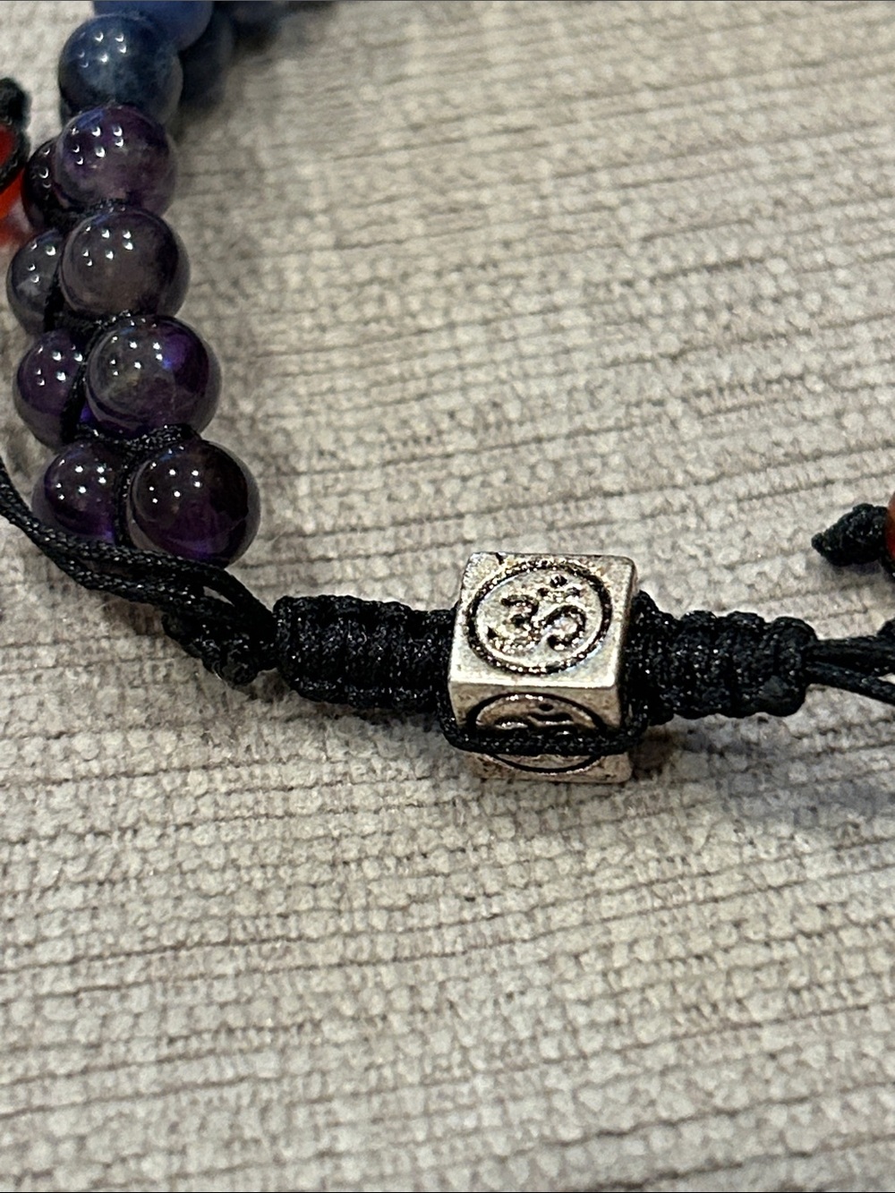 Multicolor stone Beaded Chakra Bracelet - Adjustable Women's Jewelry image 3